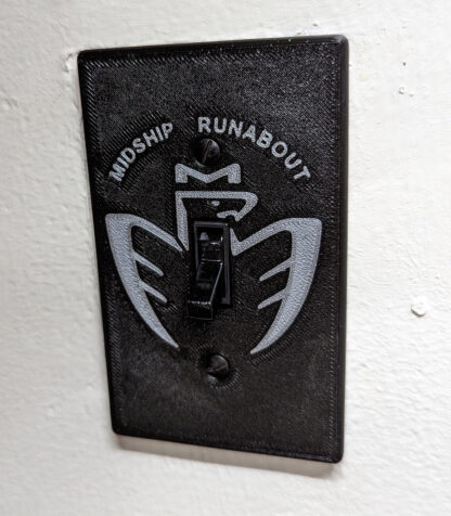 Midship Runabout Light Switch Plate With Black Switch